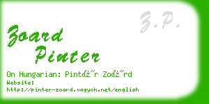 zoard pinter business card